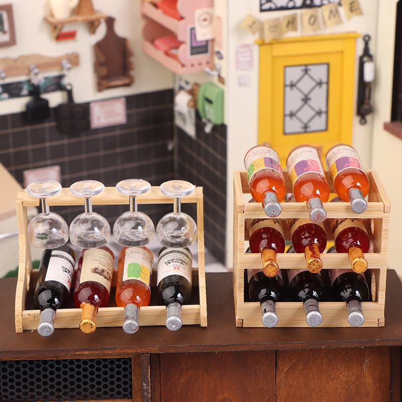 Kitchen Appliances Set - Miniature Wine Glass Rack Goblet Set