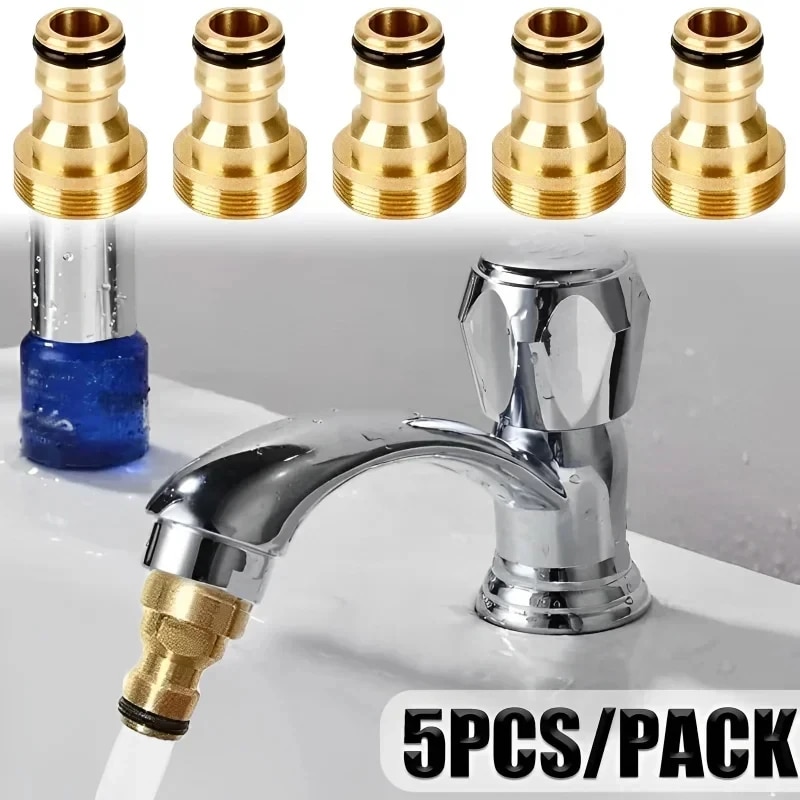 Kitchen Appliances Integrated - 1/2/5PCS Universal Tap Kitchen Adapters Brass