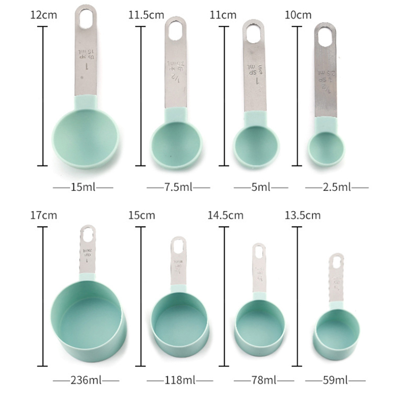 8PCS Measuring Cups Spoons Set - Kitchen Appliances Set บทวิจารณ์และราคา