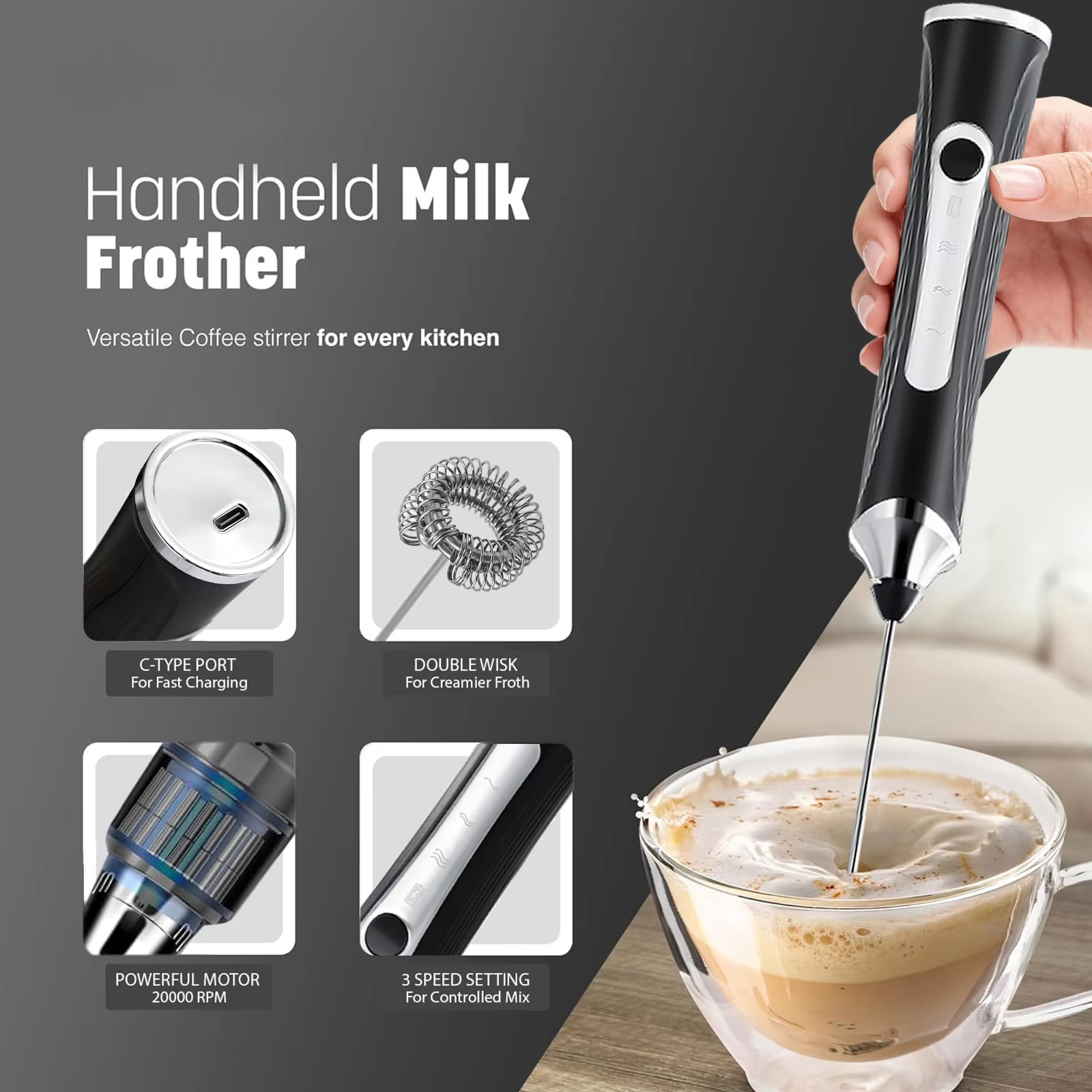 Electric milk frother, milk co - Kitchen Appliances B&Q บทวิจารณ์และราคา
