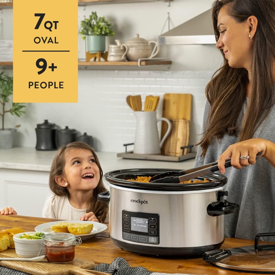 7Quart Slow Cooker Portable Pr - Kitchen Appliances Essentials บทวิจารณ์และราคา