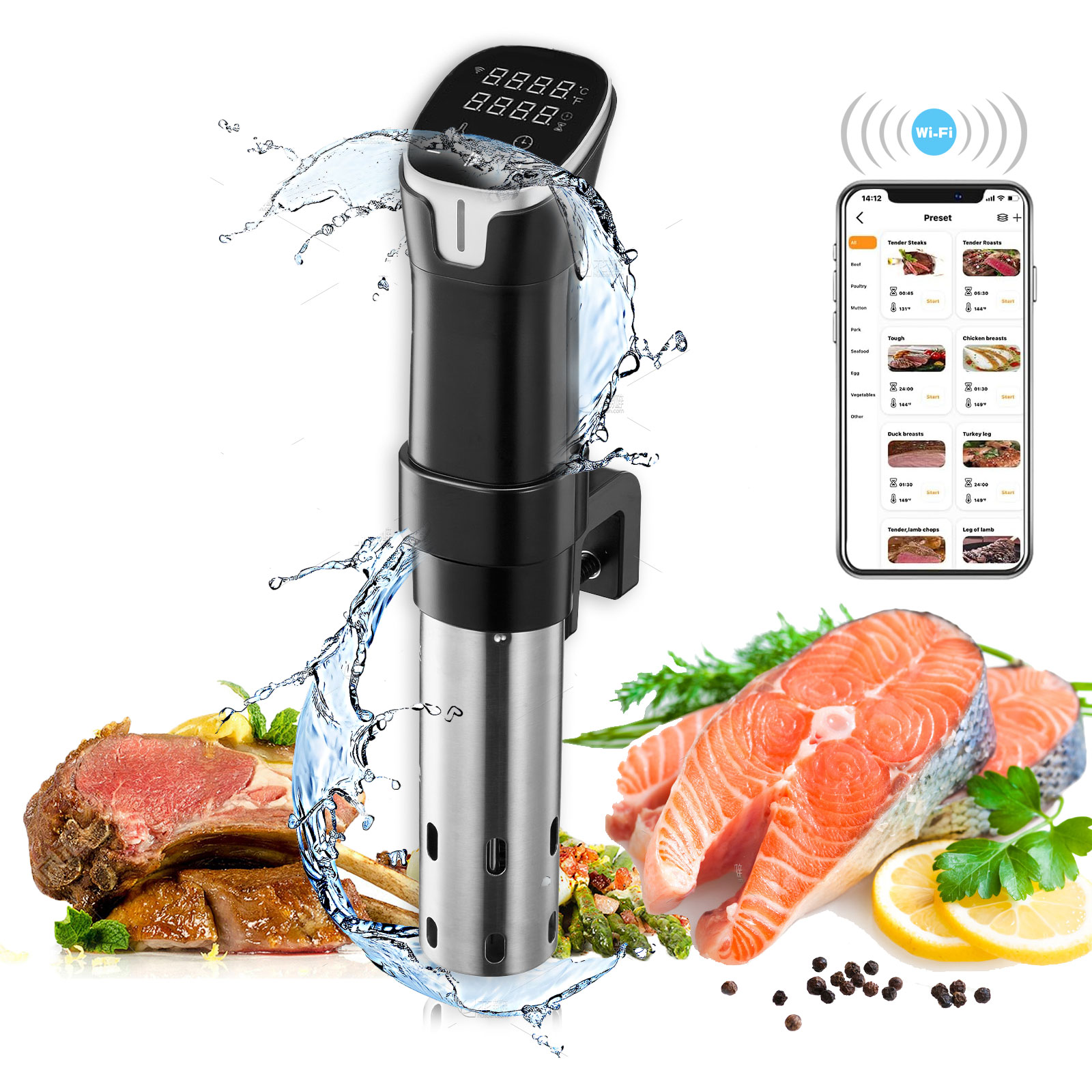 2.4G WIFI Sous Vide Cooker Gis - Sous Vide Immersion บทวิจารณ์และราคา