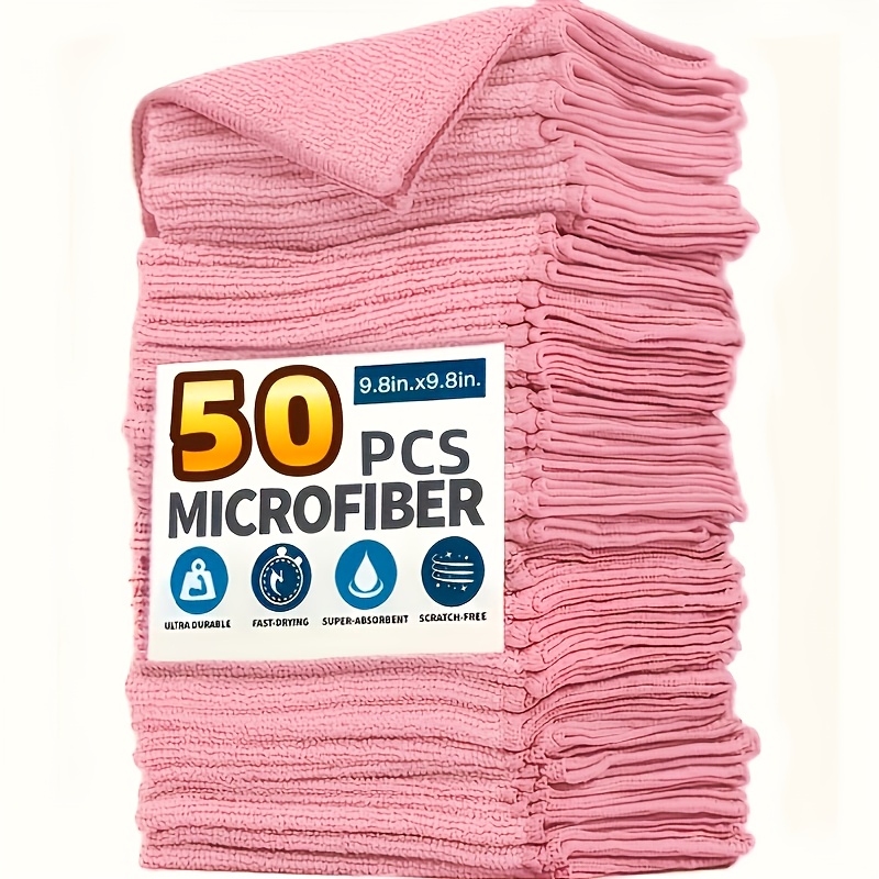 1-50Pcs Light Pink Microfiber  - Kitchen Appliances Set บทวิจารณ์และราคา