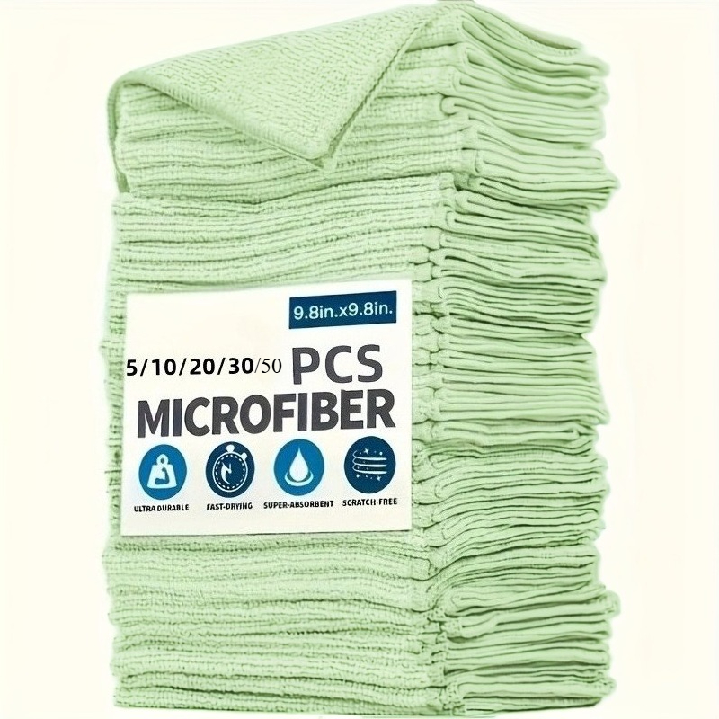 1-50Pcs Light Green Microfiber - Kitchen Appliances In บทวิจารณ์และราคา