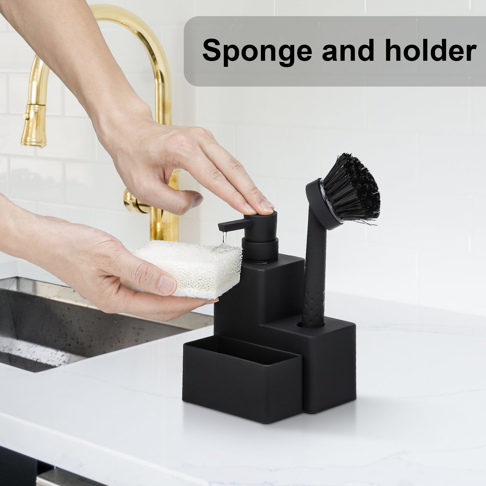 Modern Square Dish Soap Dispen - Kitchen Appliances Set บทวิจารณ์และราคา