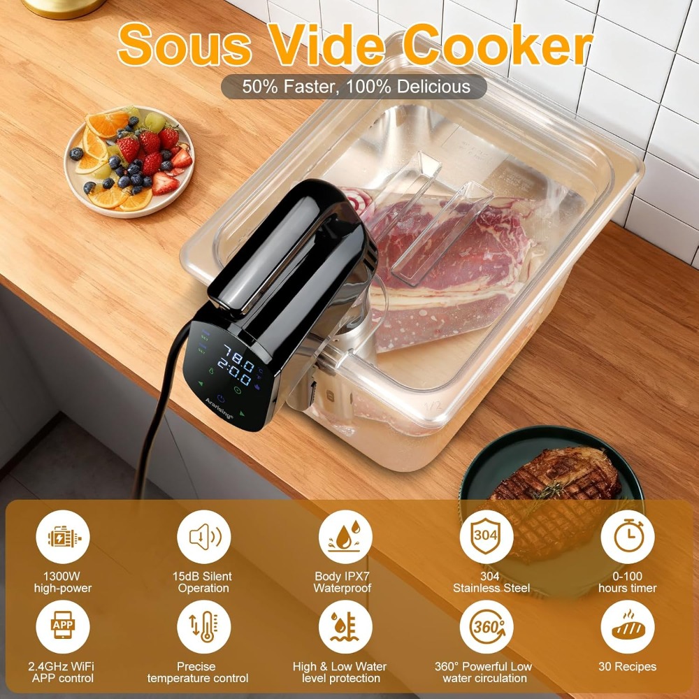Sous Vide Cooker 2.4G WiFi, 13 - Sous Vide Immersion บทวิจารณ์และราคา