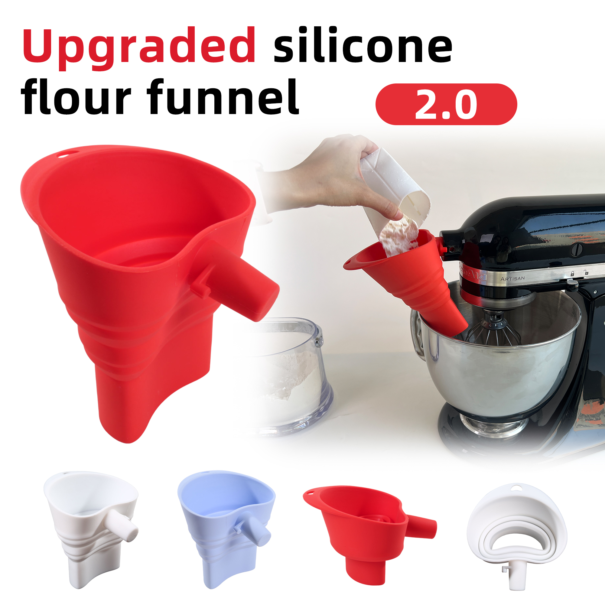 1/3pcs mix Silicone Flour Funn - Kitchen Appliances B&Q บทวิจารณ์และราคา
