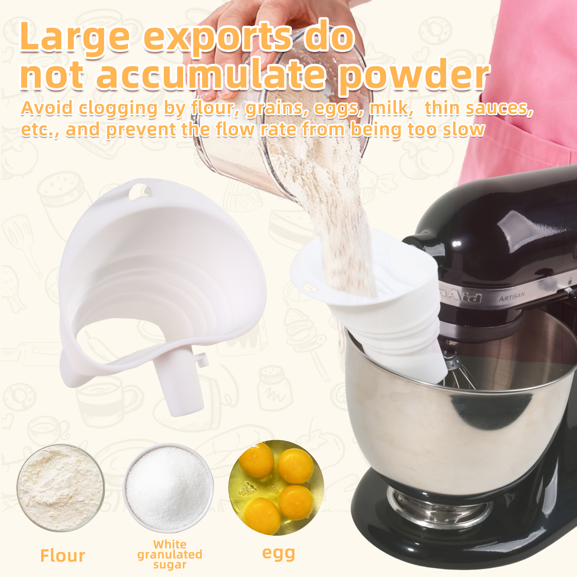 1/3pcs mix Silicone Flour Funn - Kitchen Appliances B&Q บทวิจารณ์และราคา